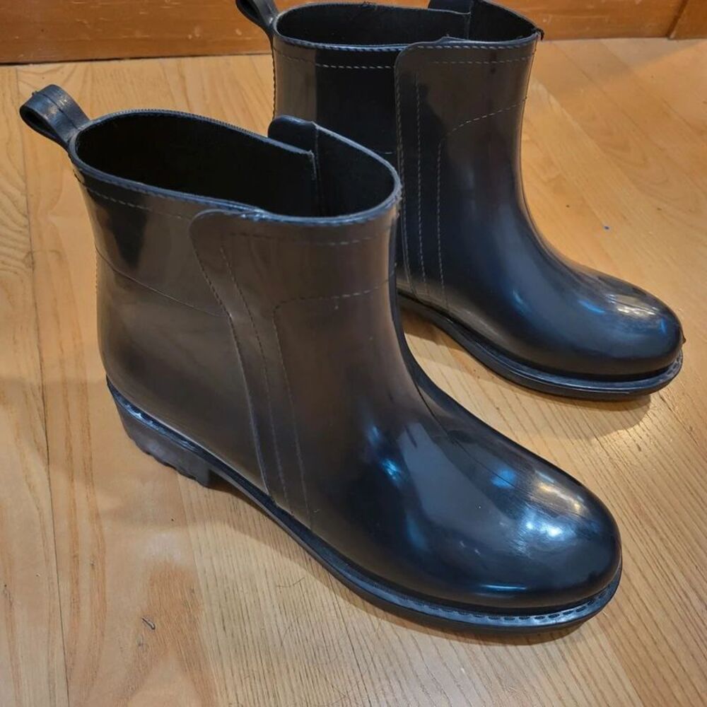 Nicole Miller New York Chelsea-style Ankle Rain Boots Women's Size 10 US